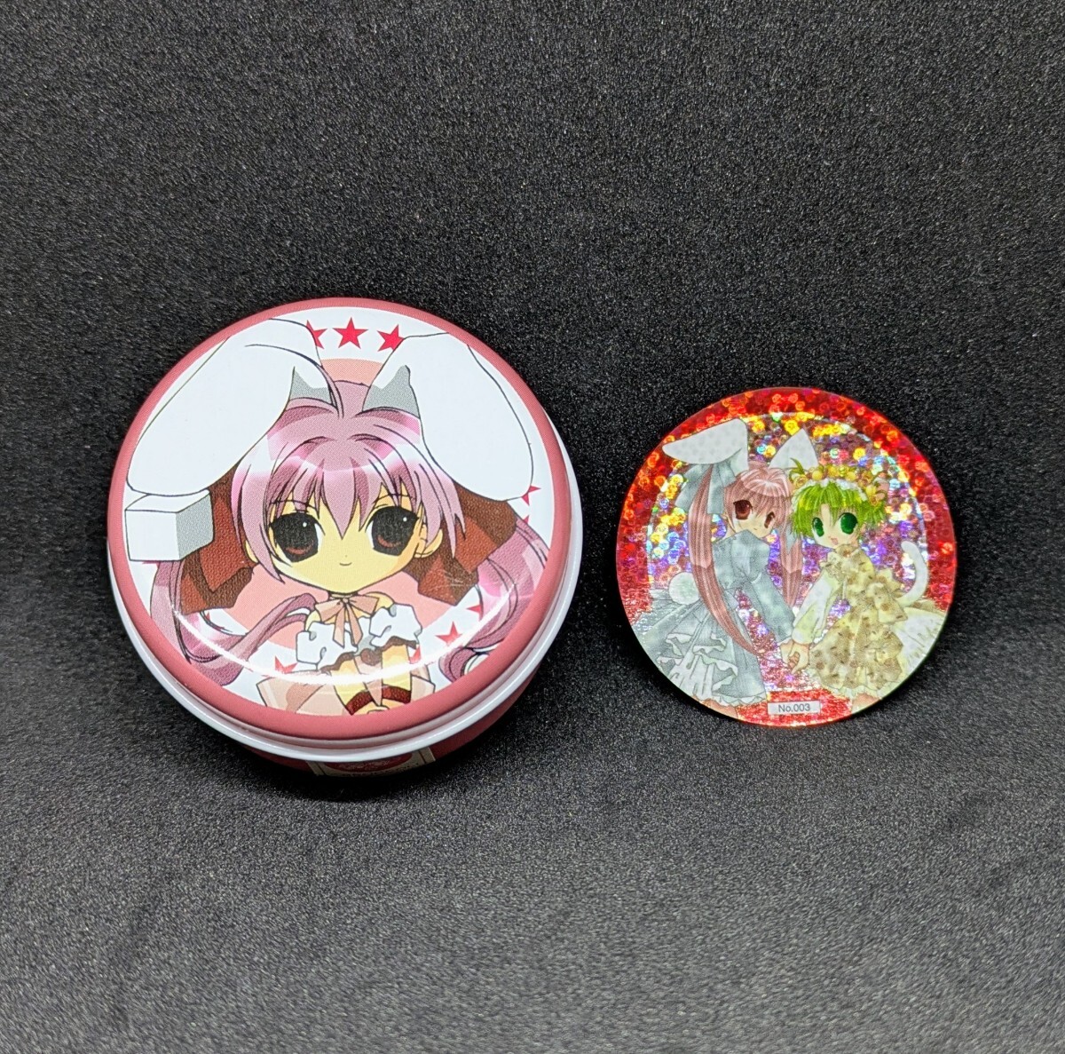 空き缶「デジキャラットシール入り缶入りキャンディ CANDY CAN ラビアンローズ」(シールあり)