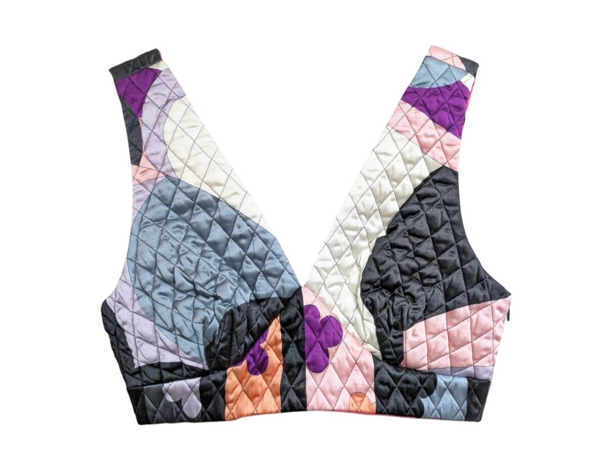 エミリオ・プッチ EMILIO PUCCI トップス ビスチェ キルティング 総柄 シルク 36 8URX21 YRSIZIG