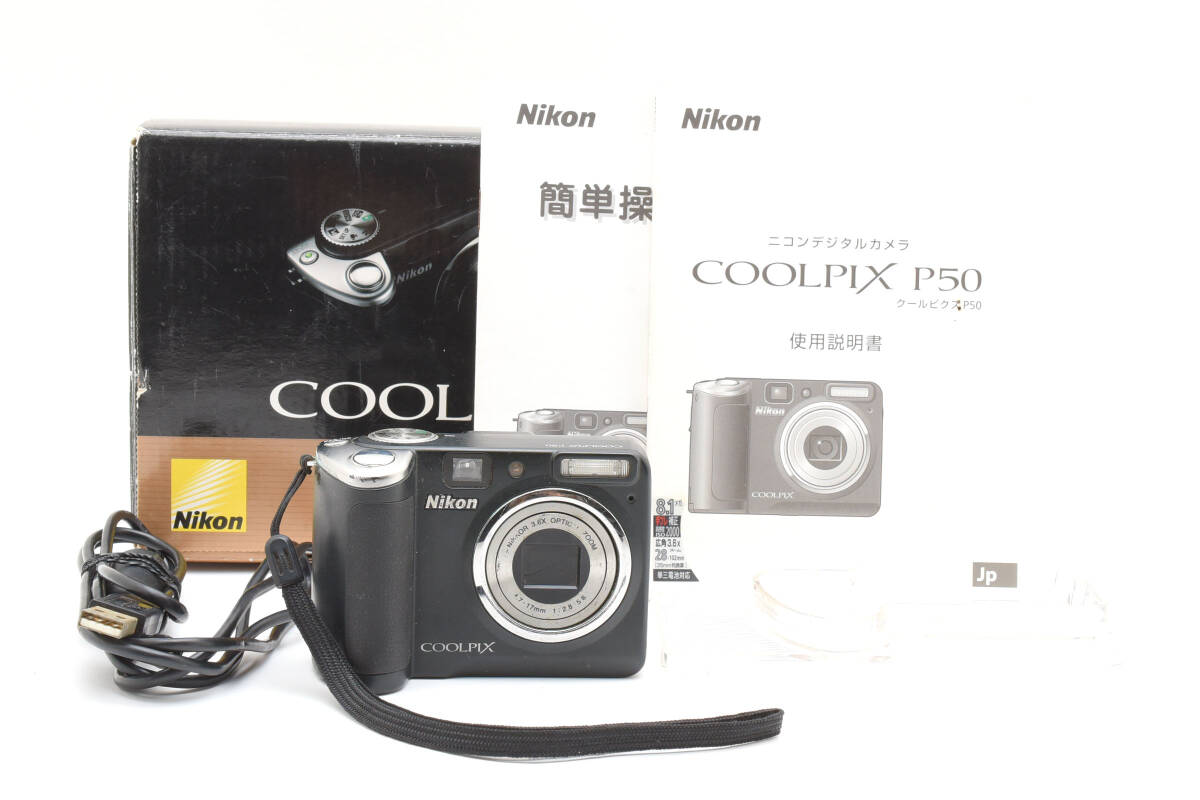 6440 【並品】 Nikon Coolpix P50 Compact Digital Camera 動作確認済 ニコン コンパクトデジタルカメラ