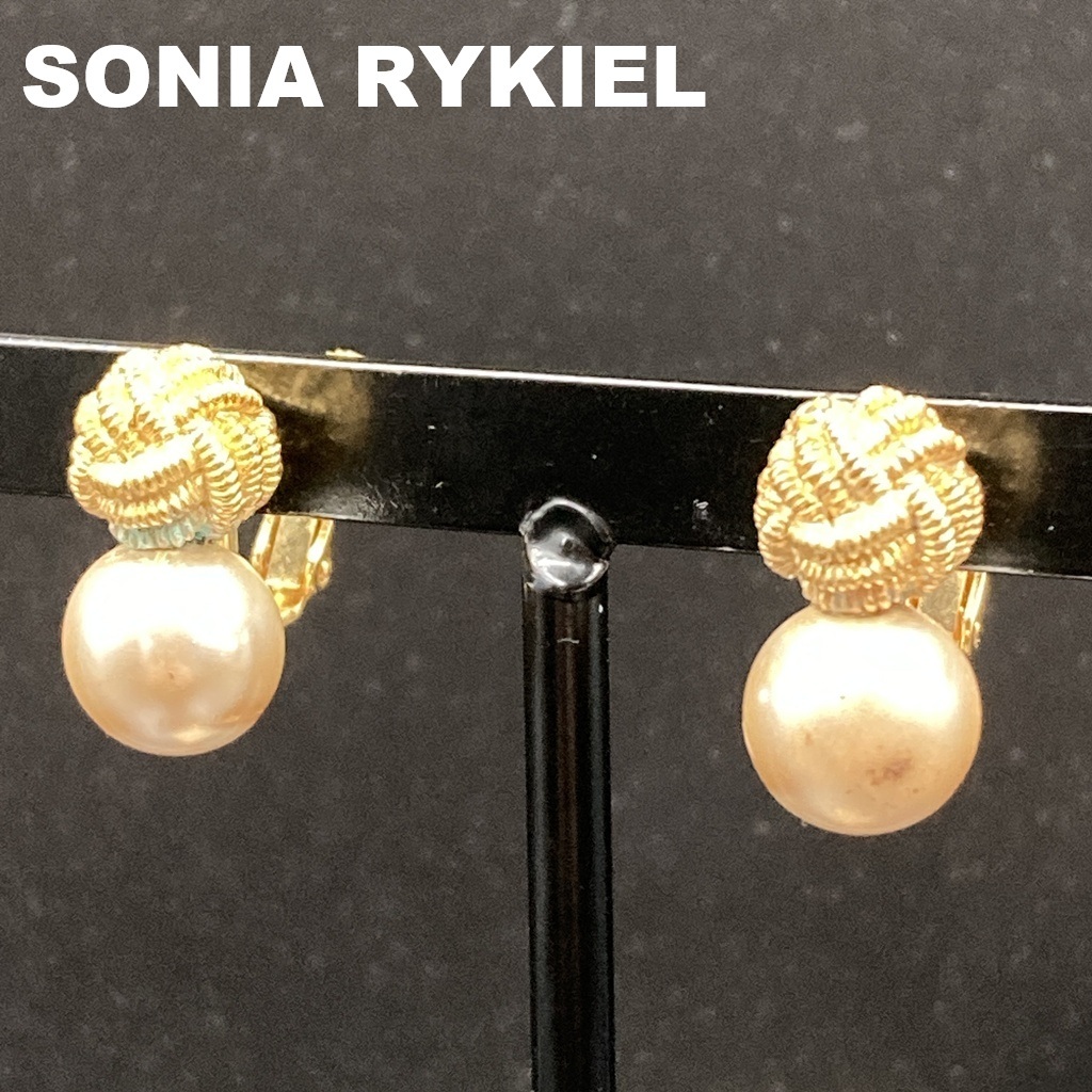 【人気】SONIA RYKIEL / ソニアリキエル イヤリング ゴールド フェイクパール レディース アクセサリー/COB10-4