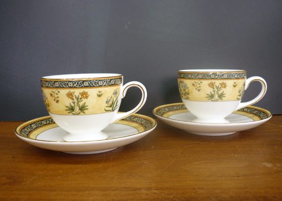 WEDGWOOD Bone China INDIA カップ&ソーサー 2客セット ウェッジウッド インディアシリーズ コーヒーカップ ティーカップ 札幌 平岸店