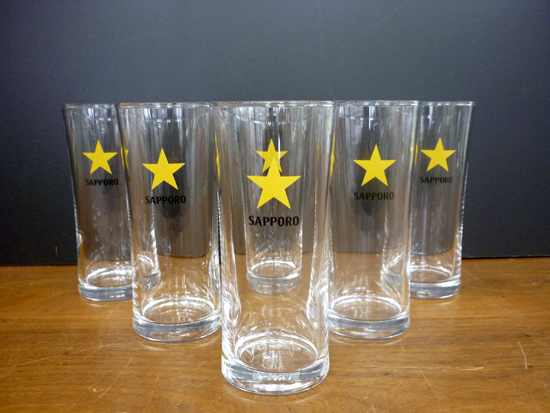 未使用品 SAPPORO K573 240型 ビアタンブラー 6個セット ビアグラス サッポロビール ビールタンブラー　ビールグラス 酒器 240ml