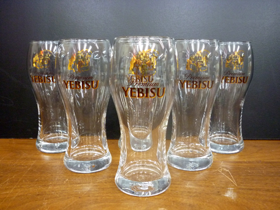 未使用品 サッポロビール Premium YEBISU ビアタンブラー 6個セット ビアグラス 容量260ml ビールグラス 酒器 プレミアム エビス 