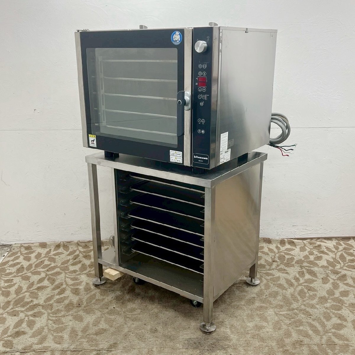 北沢産業 キタザワ カフェオーブン KBCO-5 コンベクションオーブン 架台 トレー付き ベーカリー 製菓 /D3796