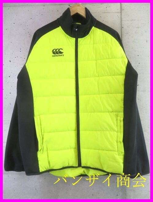 5220b1◆3Lサイズ◆CANTERBURY カンタベリー 中綿ダウン ジャージジャケット/ラグビー/ラガーシャツ/ワールドカップ/ベスト　