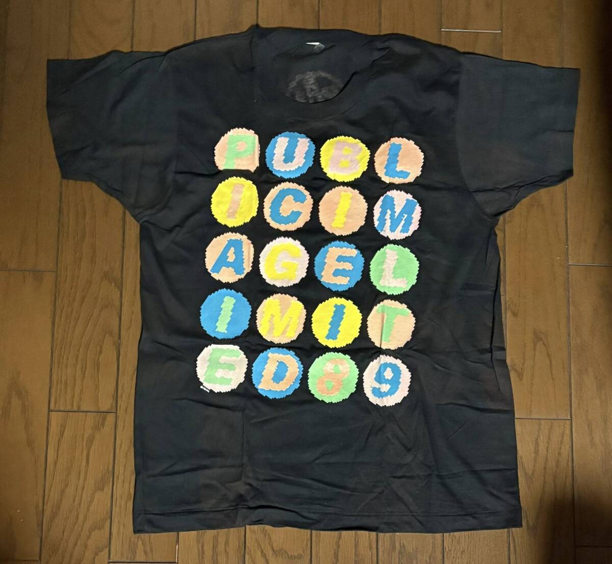 ヴインテージ　シングルステッチ　PIL （PUBLIC IMAGE LIMITED）/ 89　Tシャツ（メンズLサイズ）