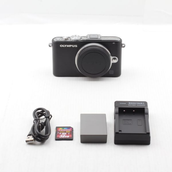 【美品】OLYMPUS オリンパス ミラーレス一眼 PEN Lite E-PL3 ボディ ブラック JS129-01048