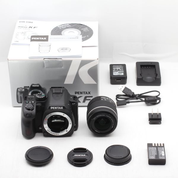 【ほぼ新品】ペンタックス PENTAX KF 18-55WR レンズキット ブラック デジタル一眼レフカメラ JS129-01069