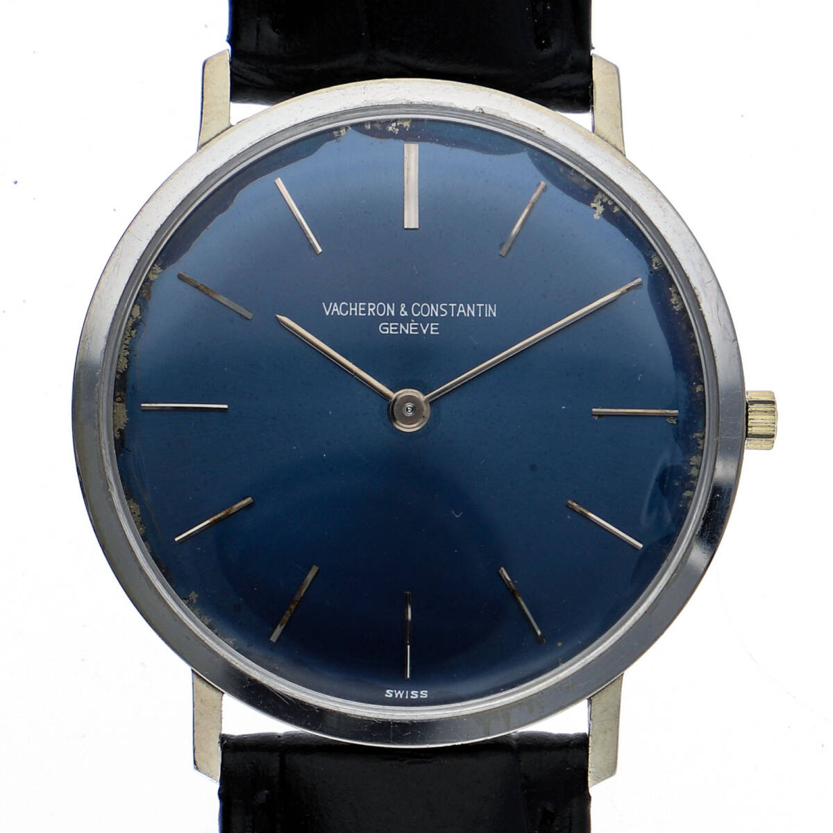 VACHERON CONSTANTIN ヴァシュロン・コンスタンタン 6115 パトリモニー ブルーダイヤル WG/レザー/（クロコ） 手巻き メンズ【126397】