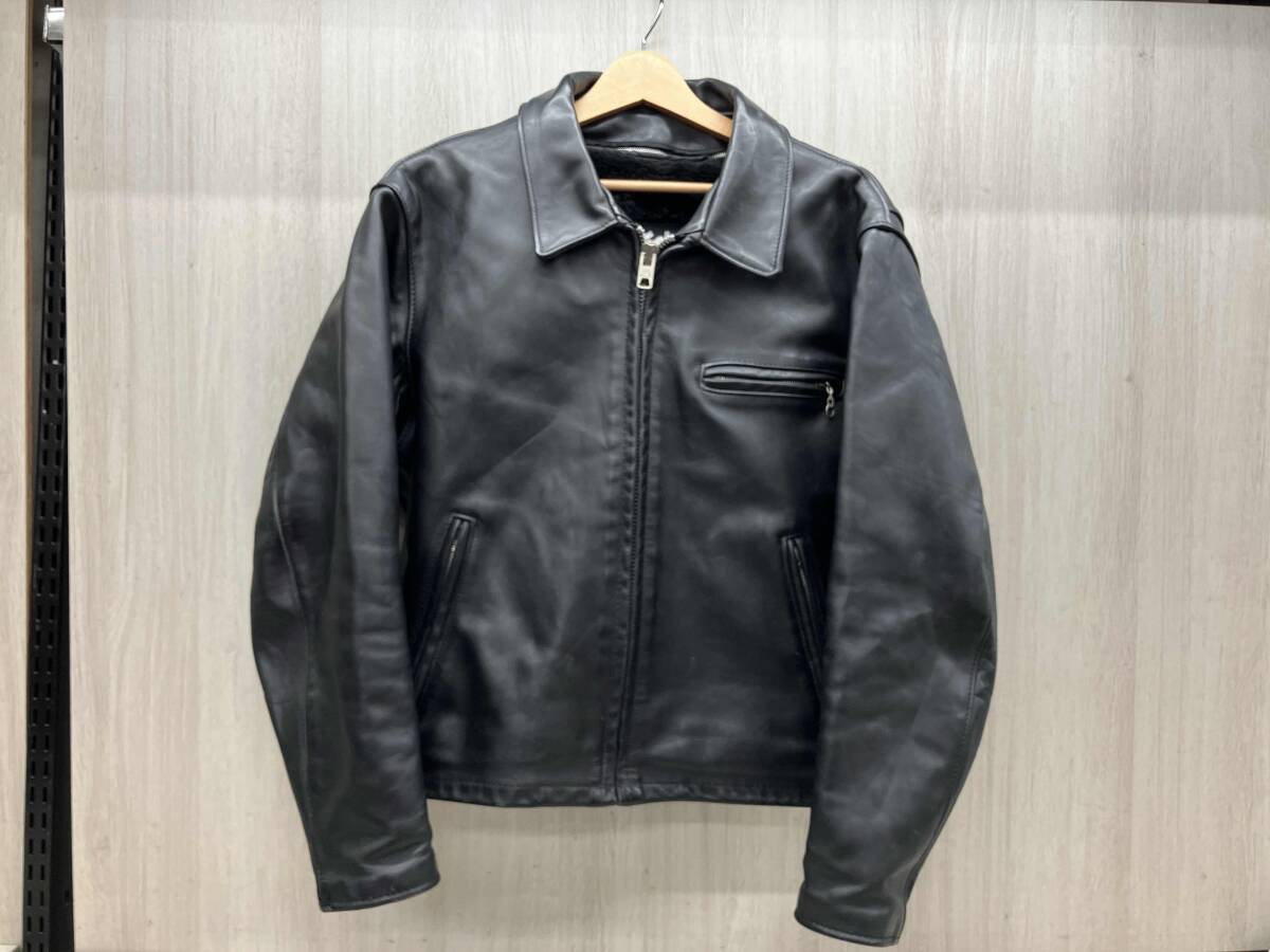 通年 SCHOTT ショット シングルライダース インナー付き アメリカ製 42 黒