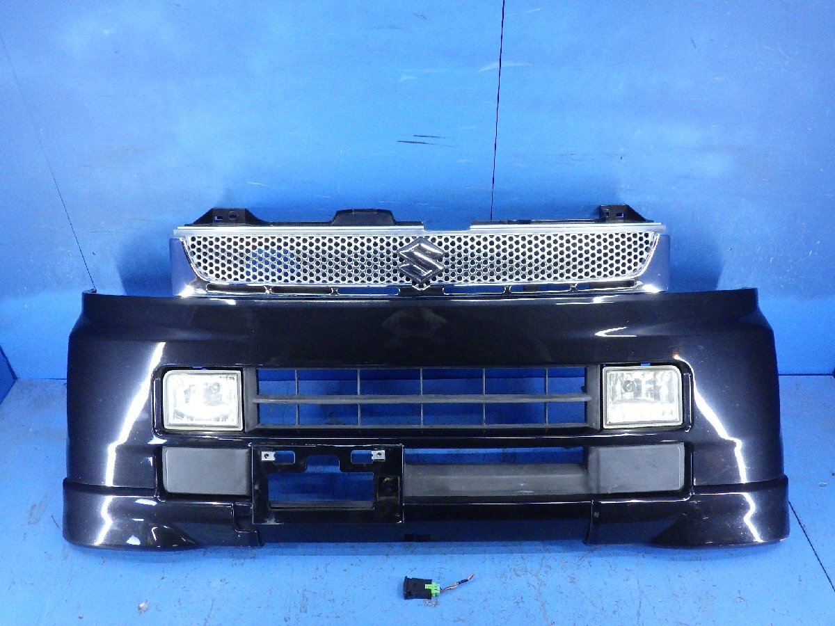 エブリィワゴン フロントバンパー ブラック ZJ3 フォグランプ グリル付 DA64W 【個人宅直配不可】