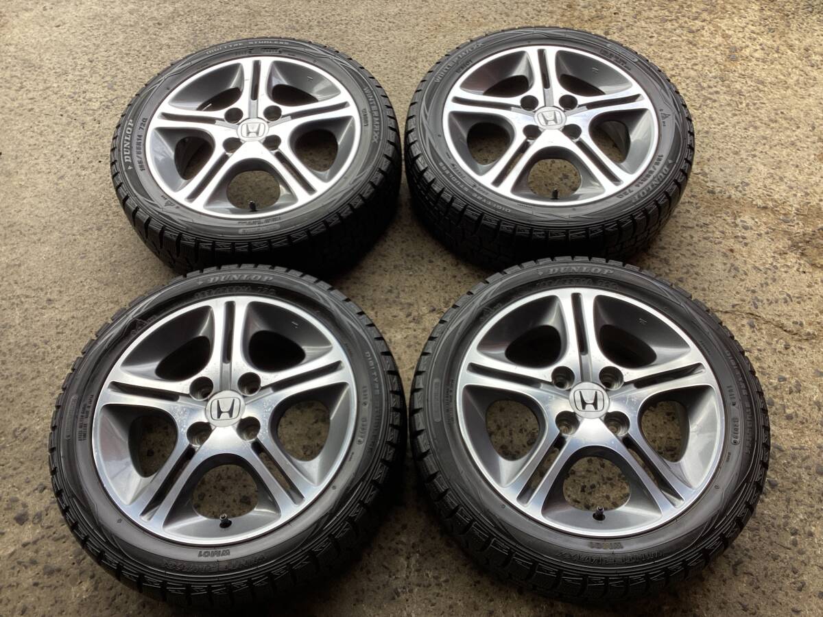 M9161 ホンダ ライフに！ 純正 4.5J +45 100 4H 14インチアルミ＆165/55R14 スタッドレスタイヤ4本セット☆彡