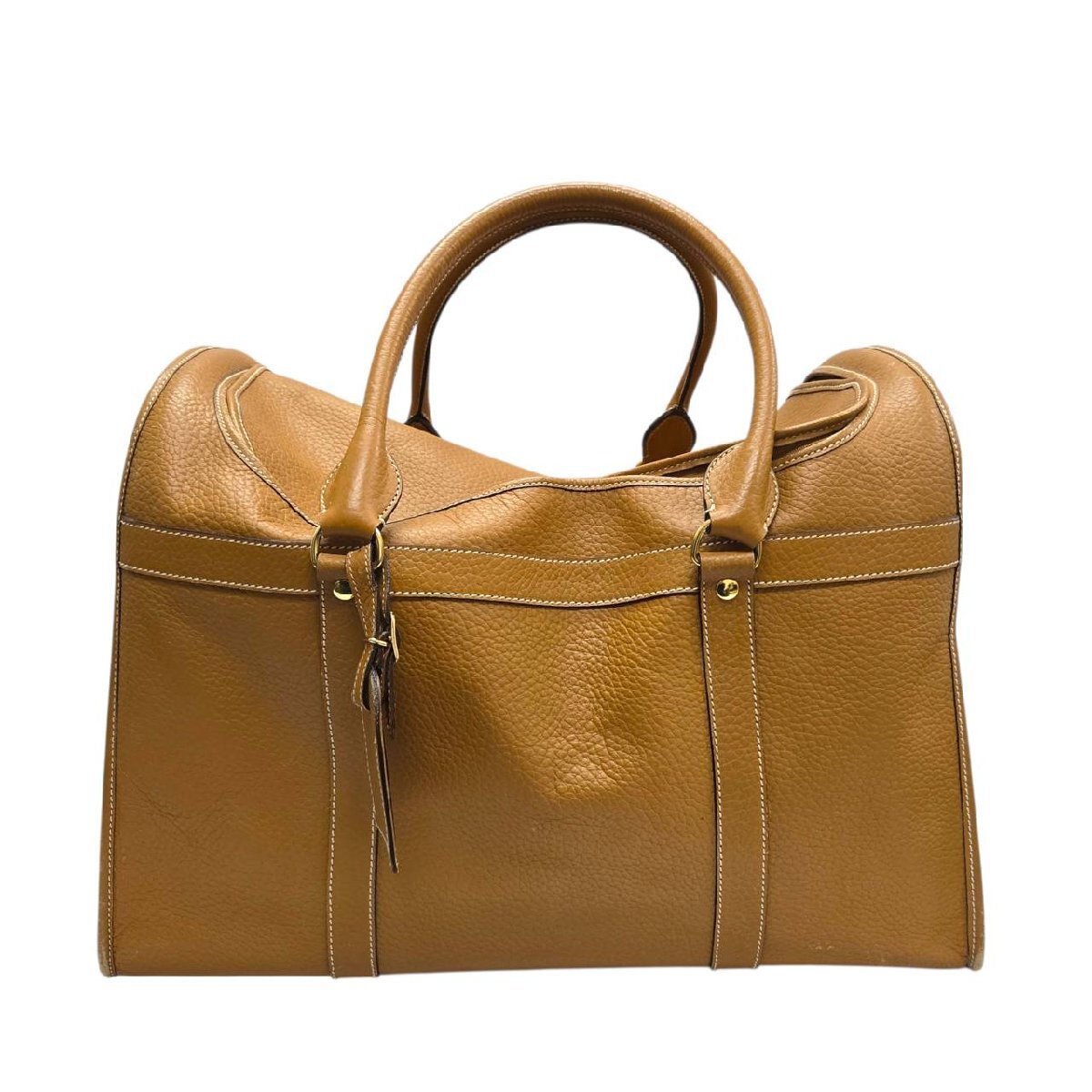 FOXEY フォクシー ボストンバッグ レザー ブラウン系 イタリア製 旅行バッグ 鞄 革