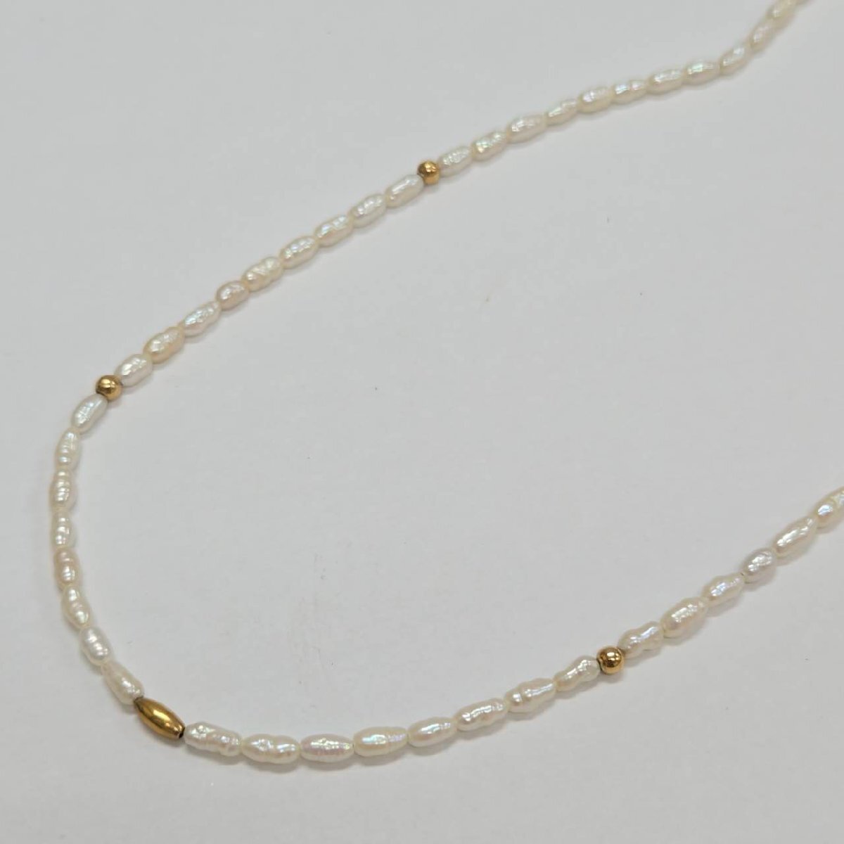 真珠 パール ネックレス 留具シルバー刻印 一部金反応有 重さ 約5.0g アクセサリー ジュエリー フォーマル