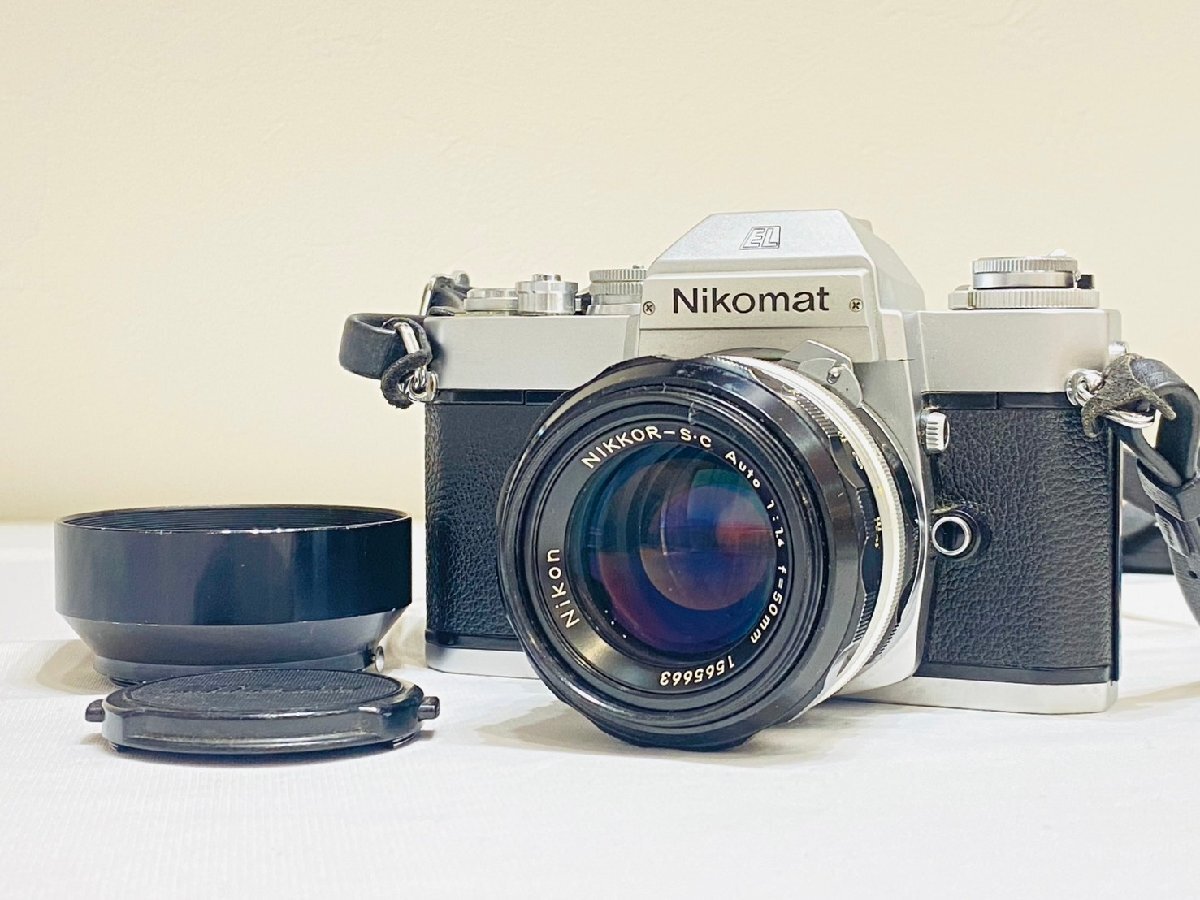 Nikon ニコン Nikomat ニコマット EL フィルム カメラ レンズ NIKKOR-S.C 50mm f1.4 シルバー シャッター〇 オールド