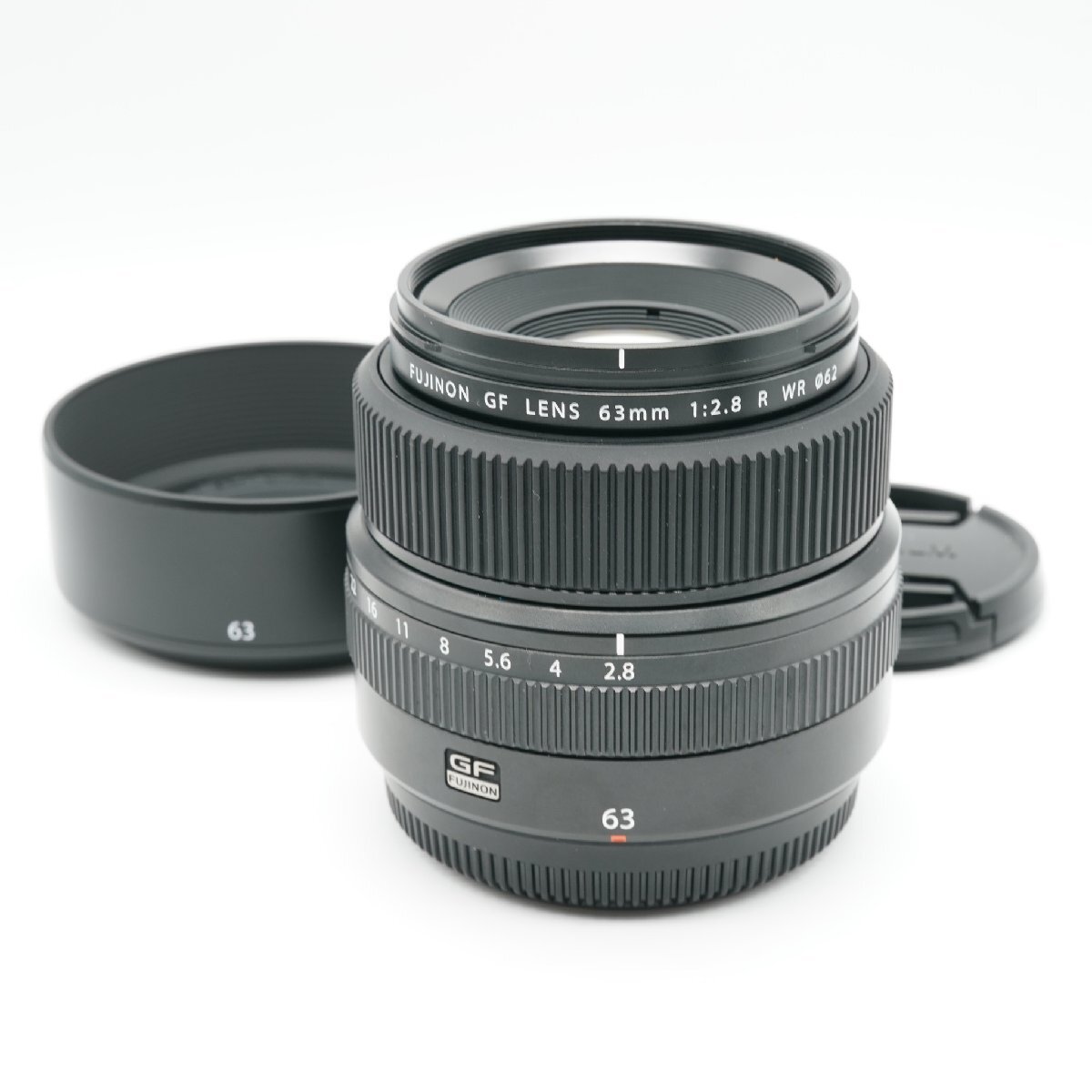 新品級 フジフイルム GF 63mm F2.8 R WR あると嬉しい純正フード付！