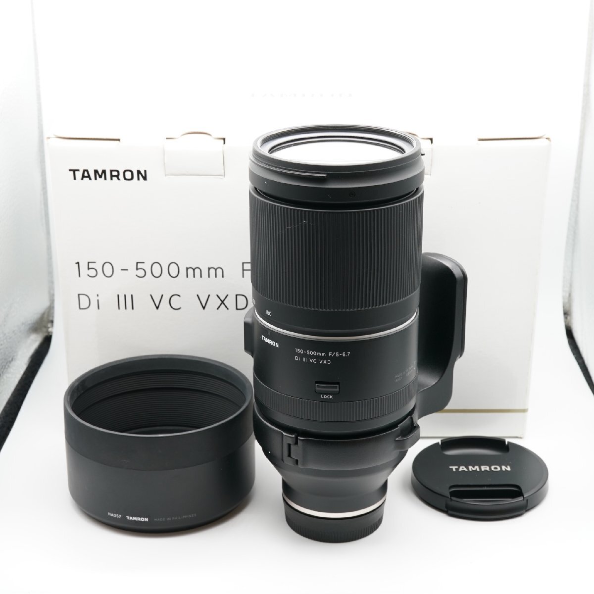 ほぼ新品 TAMRON 150-500mm F/5-6.7 Di III VC VXD A057 ソニー Eマウント あると嬉しい元箱・純正フード付！