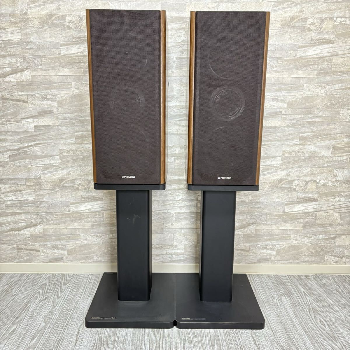 PIONEER パイオニア バーチカル ツインスピーカー システム S-55TSD 純正スタンド CP-55 ペア ブックシェルフ S-55 TWIN SD
