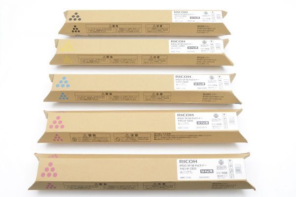 中身未開封品/未使用品 RICOH IPSiO SP M-PaC リコー トナー 5点セット（マゼンタ2点,イエロー1点,ブラック1点,シアン1点） #7735
