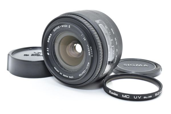 動作確認済 Sigma AF Super-Wide II 24mm F2.8 Wide Lens 単焦点 広角レンズ シグマ キヤノン Canon EF Mount デジタル非対応 ※1-2 #0390