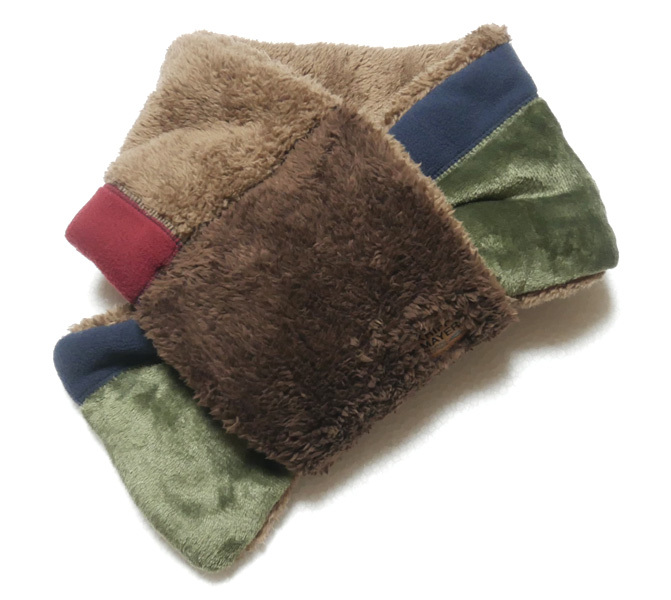 新品 クリフメイヤー マフラー KRIFF MAYER ボア ブラウン 茶系 マルチカラー