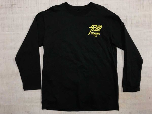 男前 OTOKOMAE FES 両面プリント イベント グッズ ロック フェス STAFF スタッフ 長袖Tシャツ ロンT カットソー メンズ コットン100% XL 黒