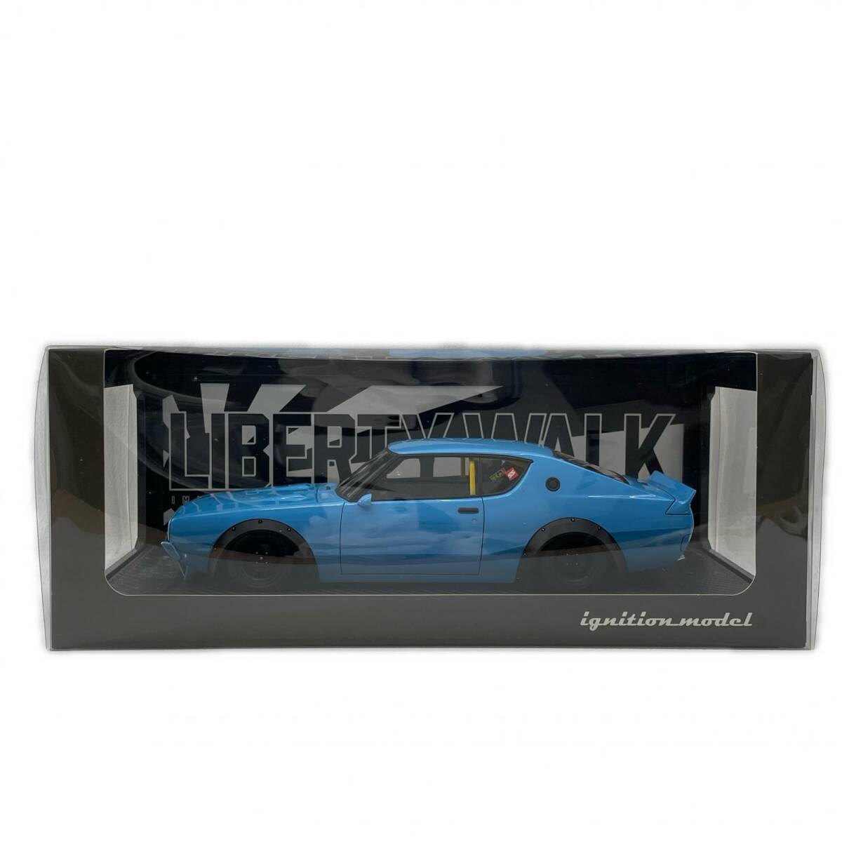 イグニッションモデル ダイキャストカー ブルー 0433 ignittion model 1/18 LB WORKS Kenmeri 2Dr Blue ミニカー 中古 ◆2015