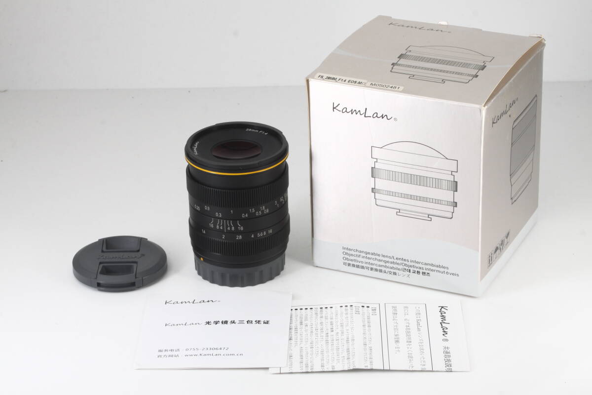 ★新品級★ KamLan FS 28mm F1.4 CANON EF-Mマウント ★完動品 光学極上★ キヤノン #146