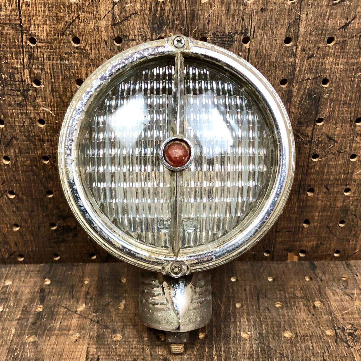 50s 60s◆エレクトロライン 赤目 ヘッドライト Electroline Model82 キャッツアイ チョッパー ビンテージ ナックル パン ショベル 当時物