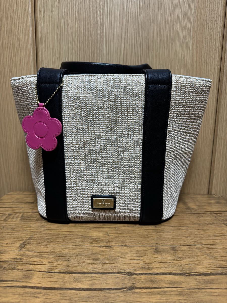 【最終値下げ】MARY QUANT かごバッグ ベージュ系　マリークヮント　　J-683