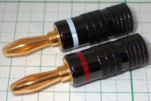 バナナプラグ 金属製 2個セット