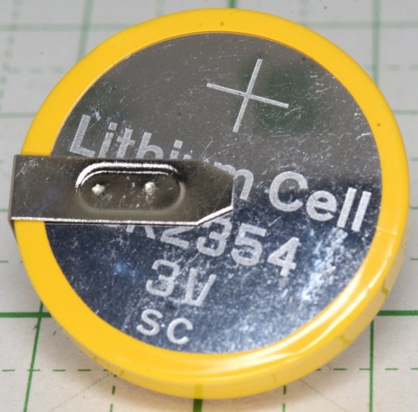 CR2354 はんだ付けタブ付きボタン電池