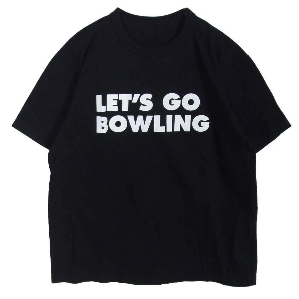 Sacai サカイ 19-0107S The Big Lebowski LETS GO BOWLING ザ ビッグ リボウスキ レッツ ゴー ボウリング 半袖 Tシャツ ブラック 2【中古】