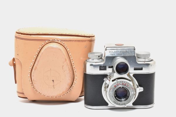 BOLSEY ボルシー MODEL C TWIN LENS REFLEX 44mm F3.2 ケース付き#K697