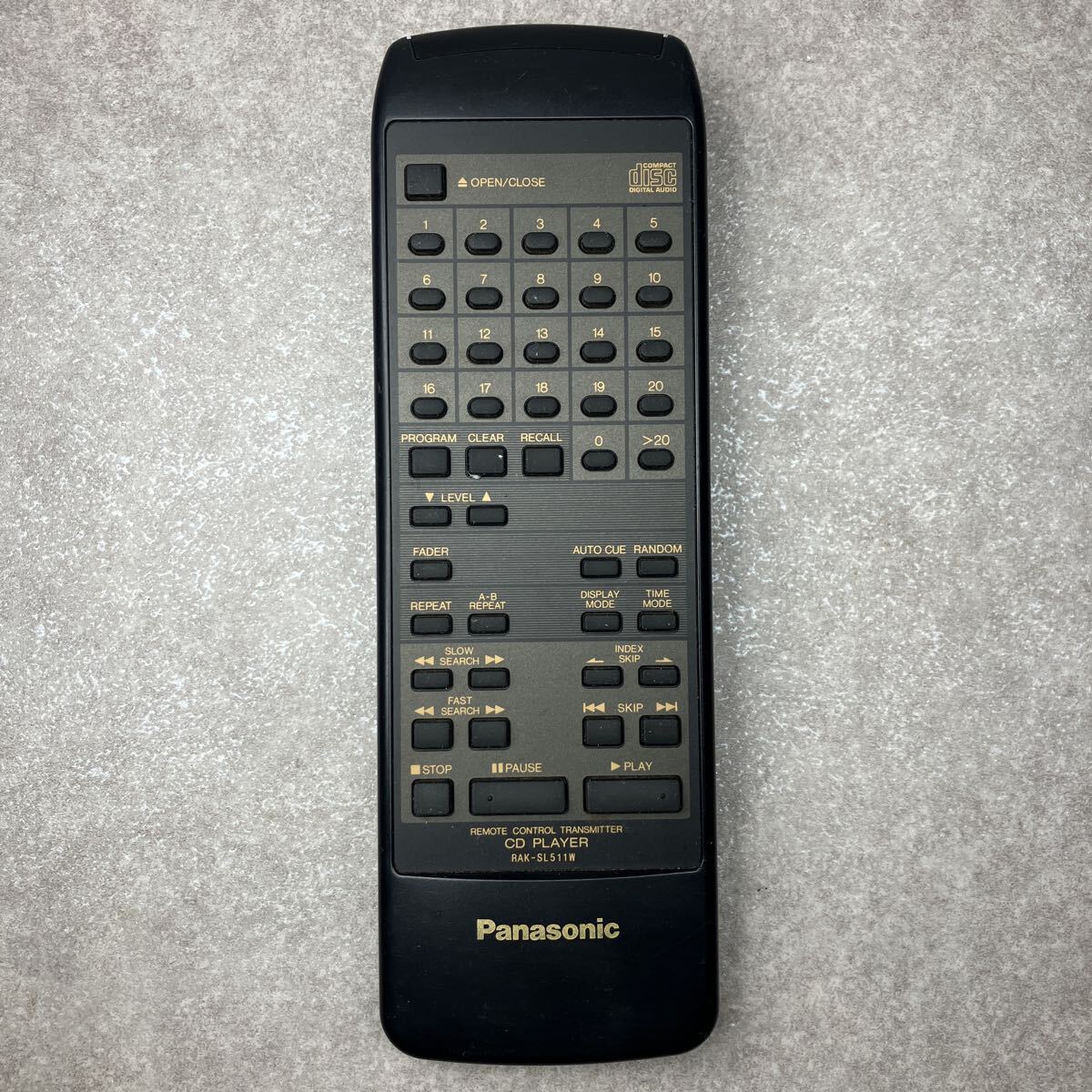 Panasonic CDプレーヤー用リモコン　RAK-RX511W 