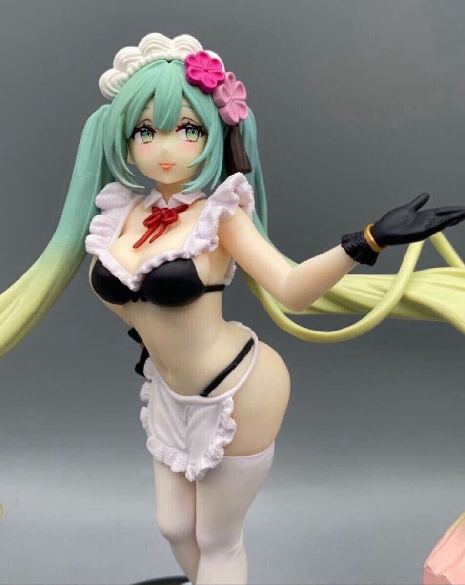 初音ミク　リメイク　リペイント　カスタムフィギュア　メイドver 21㎝　(検索. メイド. 完成品. キャストオフ)