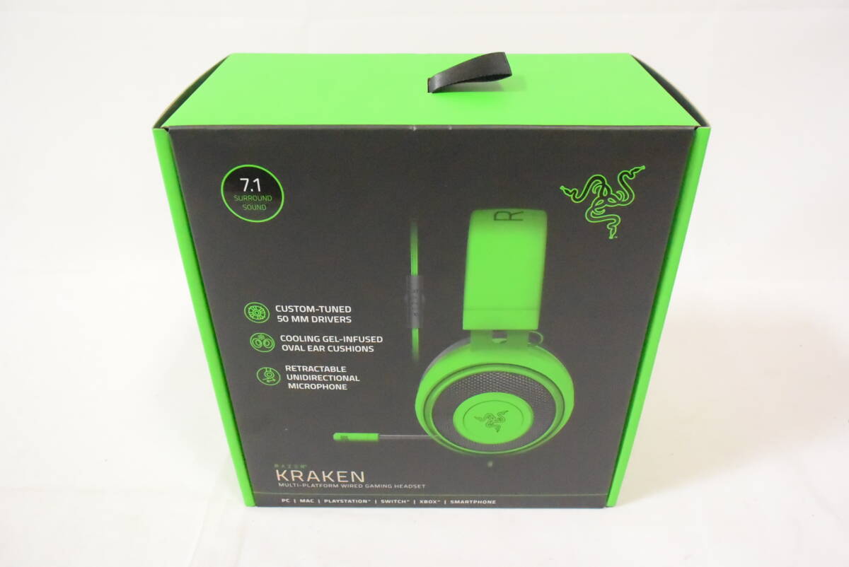 【新品】RAZER レイザー ゲーミングヘッドセット Kraken Razer Green φ3.5mmミニプラグ RZ04-02830200-R3M1 (国内正規品)