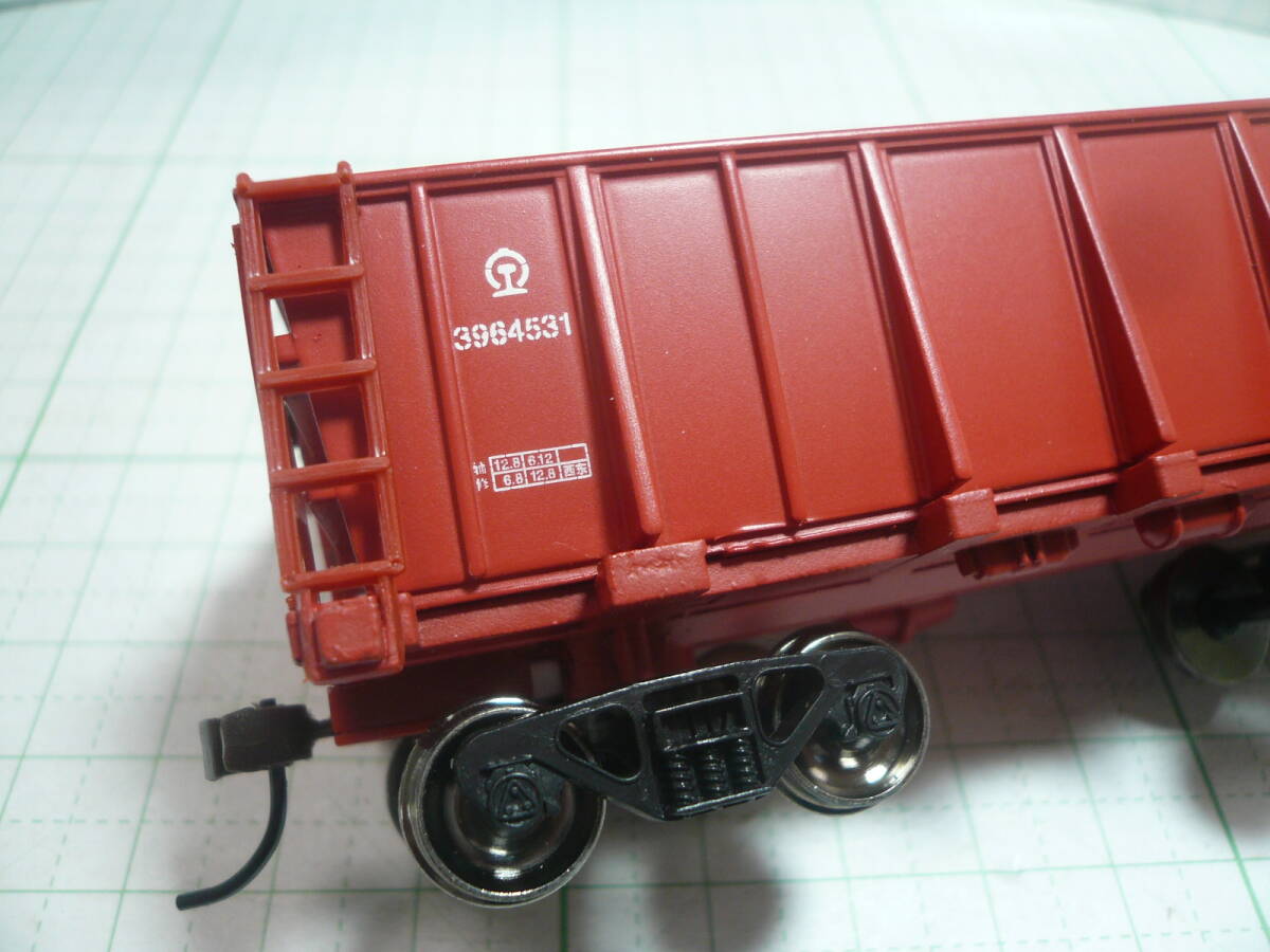 即決有　絶版 HOゲージ Bachmann China 百万城バックマン ＃F0002B赤 M4改C1敞車　中国用貨車 中型敞篷車 中国鉄路無蓋車　　 送料600円～