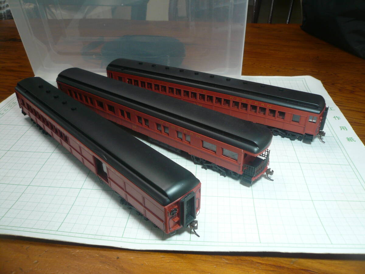 即決有 N&W NORFOLK AND WESTERN ３軸客車 ３両 展望車 客車 荷物車 Pullmann Passenger BACHMANNバックマン百万城 16番 HO 