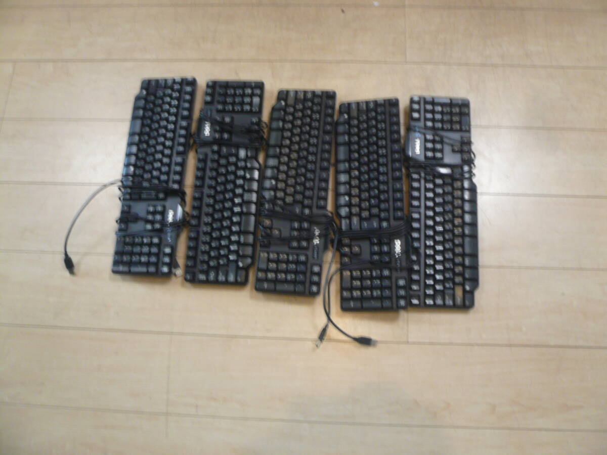 即決有　5台組　DELL デル 純正 キーボード　 SK-8115 109キー USB接続　Keybord　Black黒 パソコン 周辺機器