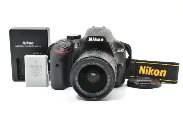 ADS8262★ ショット数 1,826枚 実用美品 ★ Nikon D3400 + AF-P DX NIKKOR 18-55mm F3.5-5.6G VR デジタル一眼レフカメラ