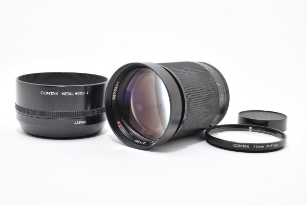 ADS8297★ 外観美品 ★ コンタックス CONTAX Planar T* 135mm F2 AE G + METAL HOOD 4 72/86 RING P-Filter