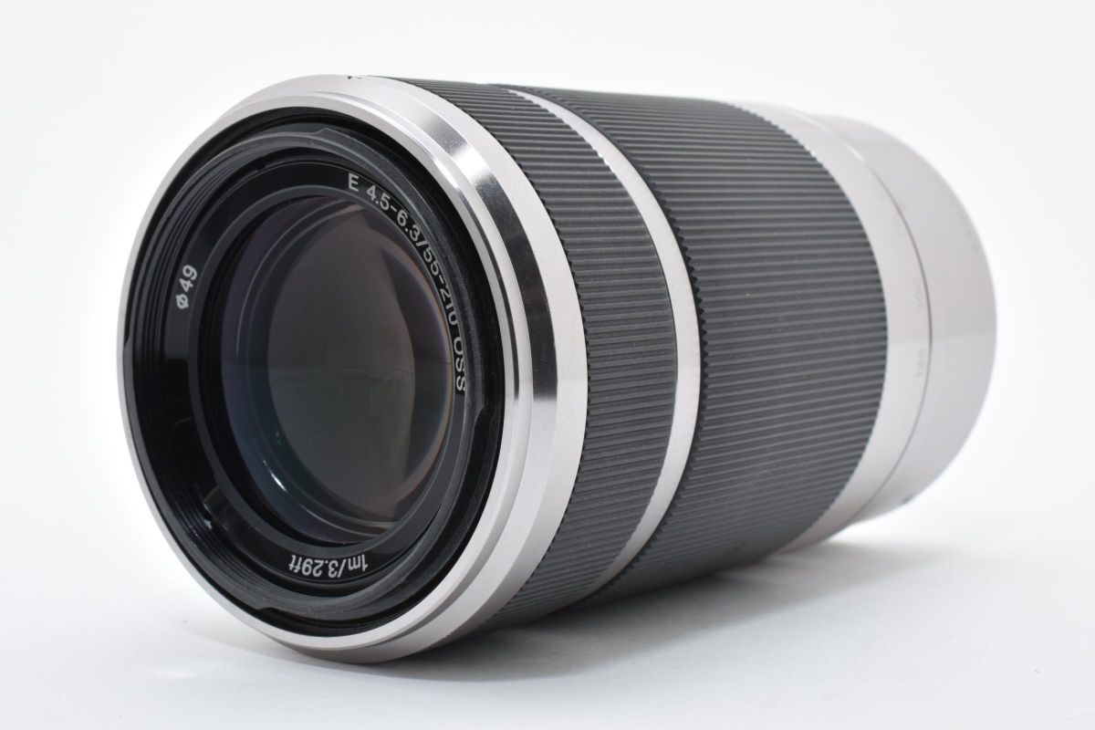 【返品保証】★実用品★ SONY ソニー E 55-210mm F4.5-6.3 OSS SEL55210 シルバー レンズ ミラーレス一眼カメラ #20260208