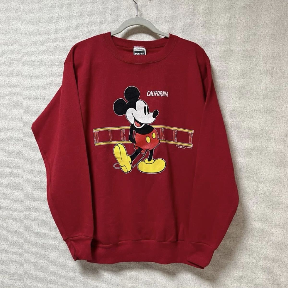 希少 新品 90s デッドストック TULTEX ミッキーマウス スウェット L