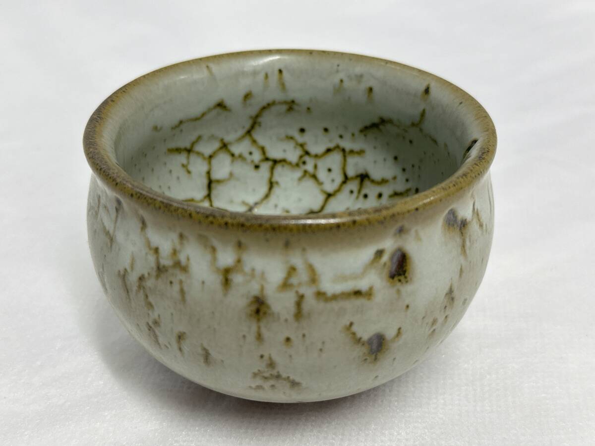 【05】 志野焼? 抹茶茶碗 茶道具 茶器 陶器 未使用長期保管品