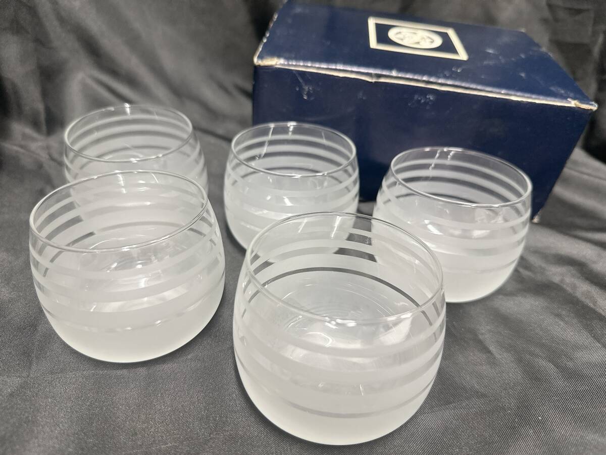【05】 たち吉 みなも冷茶碗 GH-147 グラス 5客セット 未使用長期保管品
