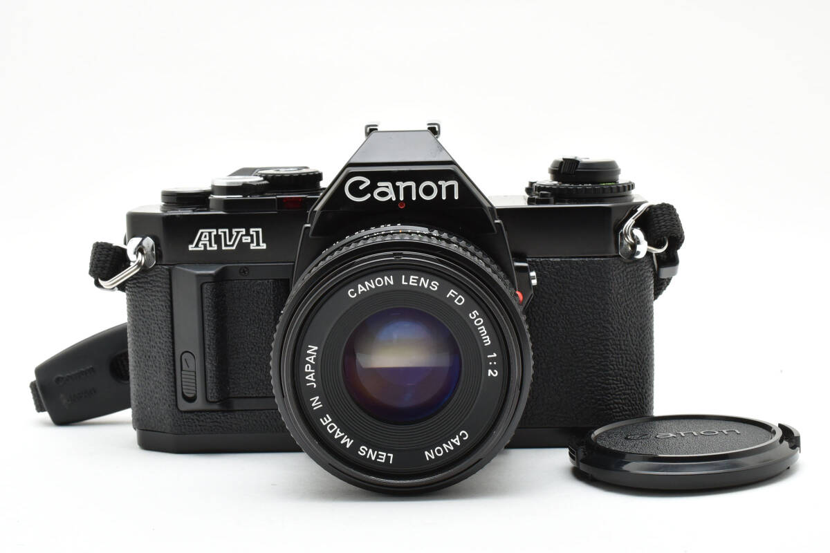 動作確認済み キャノン Canon AV-1 FD 50mm 1:2 フィルムカメラ キャノン マニュアルレンズ 2594701
