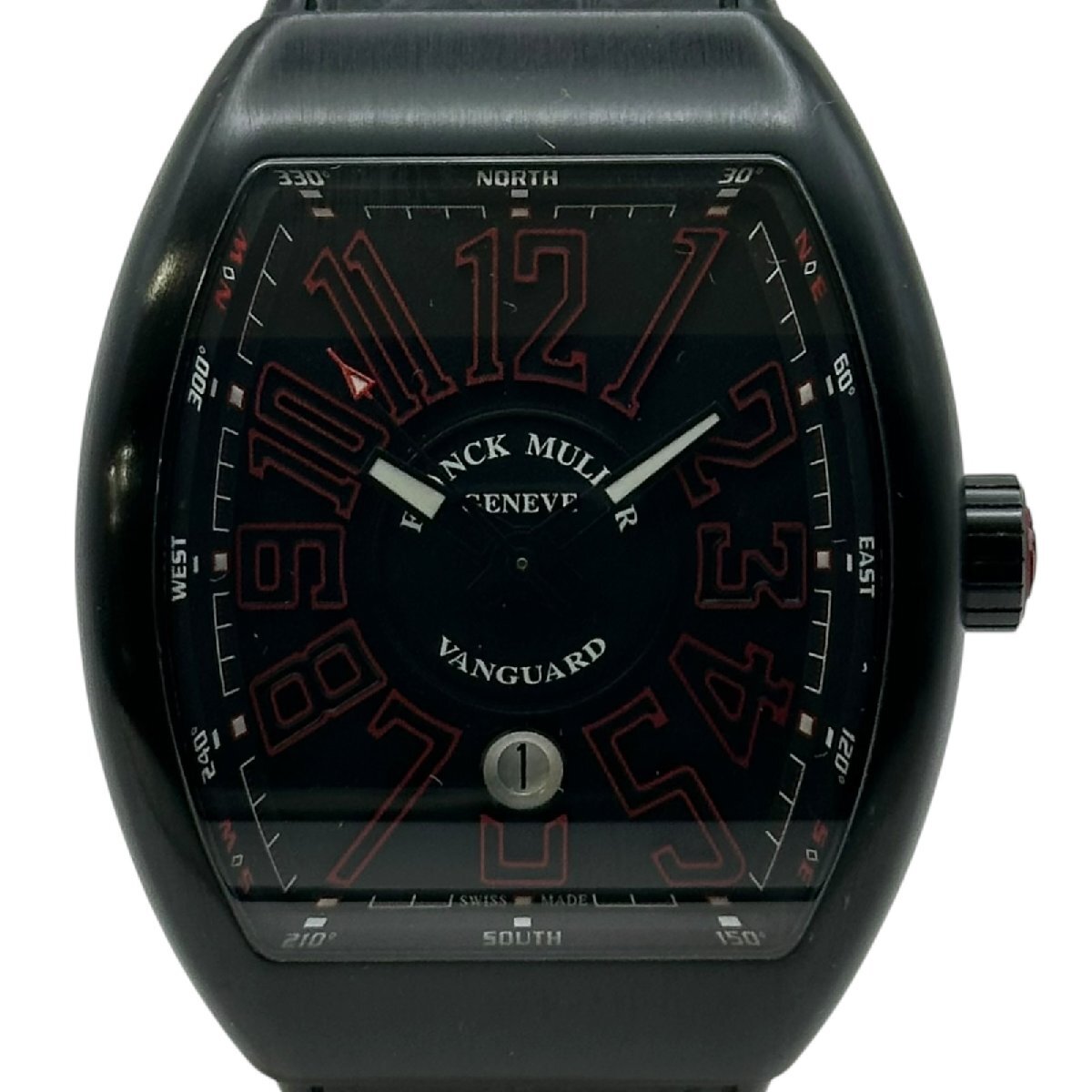 フランク・ミュラー FRANCK MULLER ヴァンガード V45SCDT ブラック ステンレススチール 腕時計 メンズ 中古