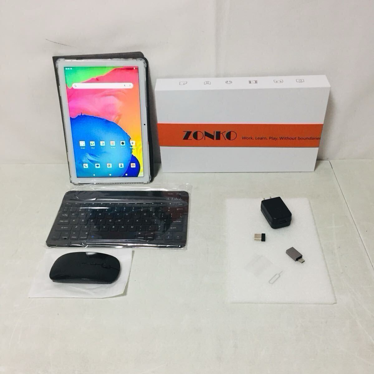 ZONKO D106 2in1 タブレット Android14 10.1インチ Unisoc T606 1.6GHz 128GB 8000mAh Amazon定価17000円 0449