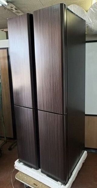 2025年製　最安：17万　未使用品　引き取り限定：田川郡香春町　 AQUA/アクア 4ドア冷蔵庫 420L フレンチドアAQR-TZ42P　茶色　ブラウン色